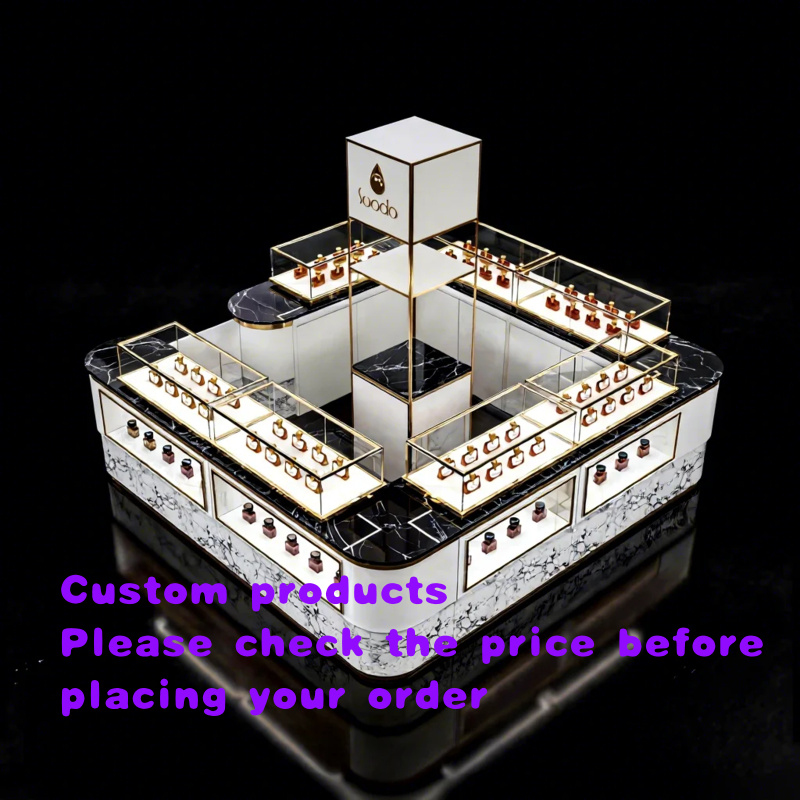 Perfume In Fragrance Shop - custom.Luxury Perfume Booth Kiosk Design Rotating