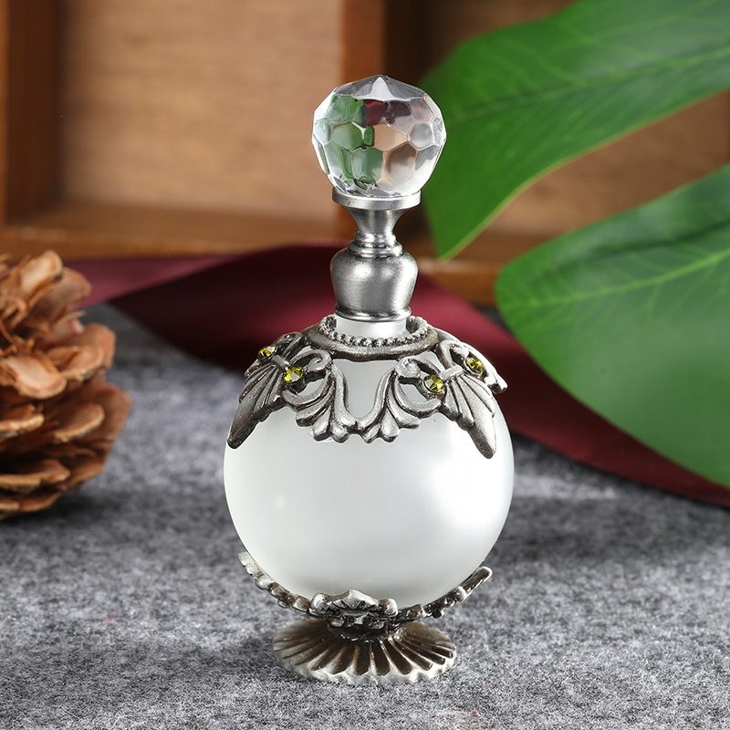 Antique Silver Metal Glass Per - Perfume Fragrance Refill 评论和价格