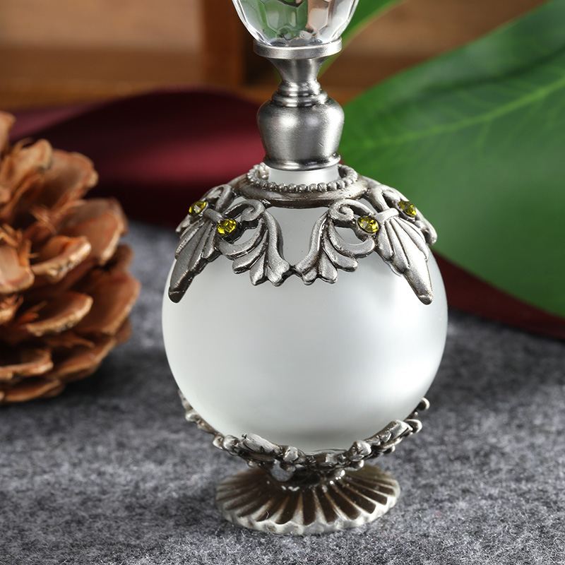 Antique Silver Metal Glass Per - Perfume Fragrance Refill 评论和价格