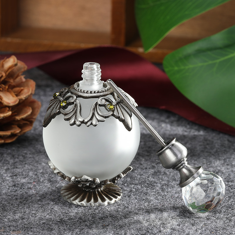 Antique Silver Metal Glass Per - Perfume Fragrance Refill 评论和价格