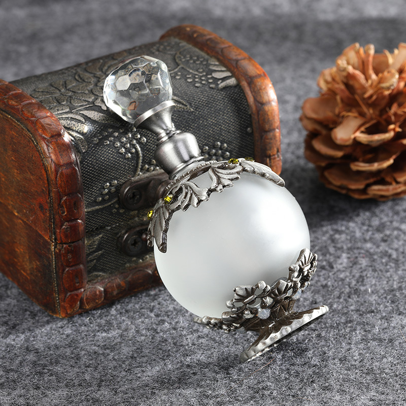 Antique Silver Metal Glass Per - Perfume Fragrance Refill 评论和价格