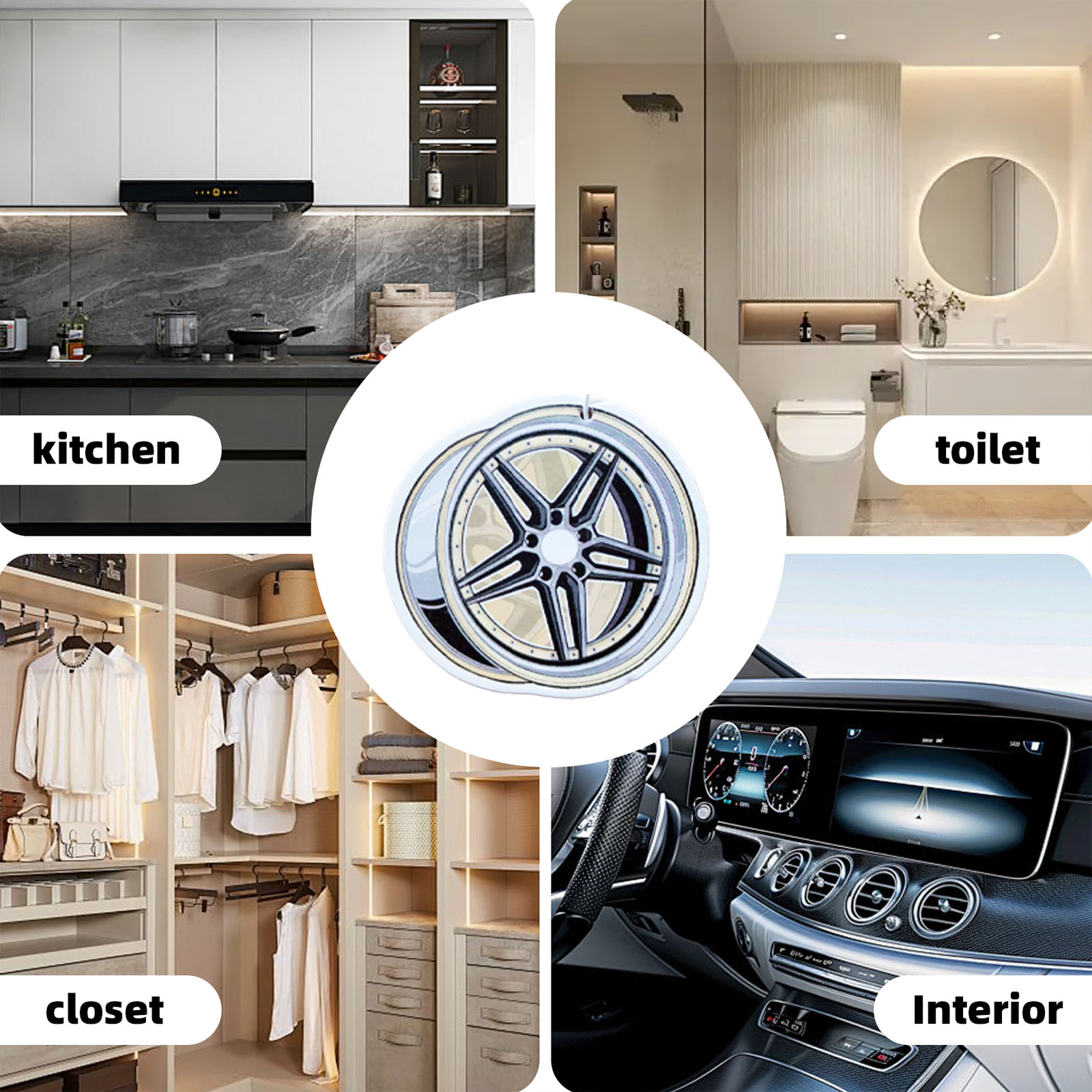 Wheel-shaped Japanese car air  - Perfume Fragrance Wheel 评论和价格