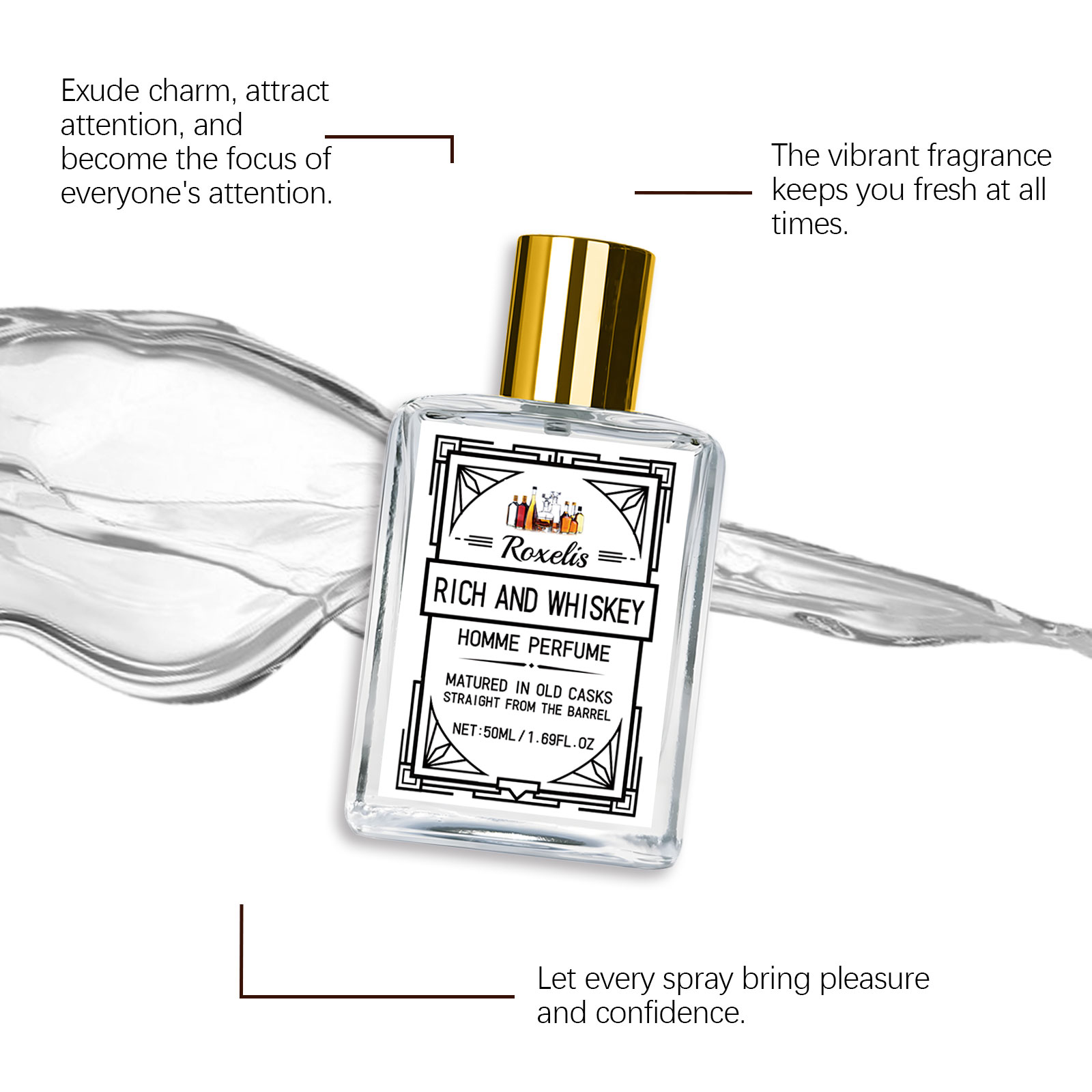 Roxelis 50ml Charm Whisky Men' - You Perfume Fragrance 评论和价格