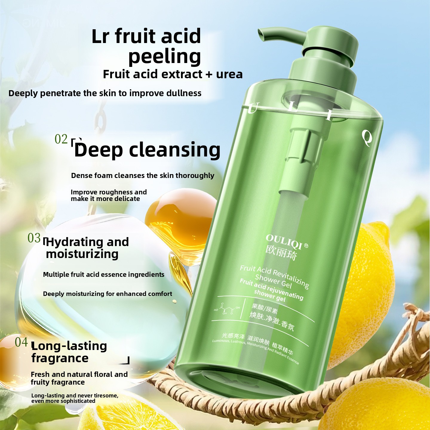 Fruit acid nicotinamide shower - Perfume Fragrance Shower Gel 评论和价格